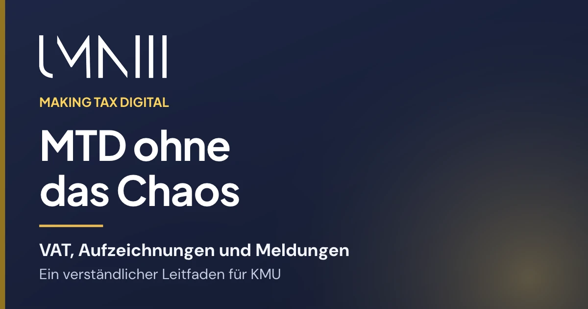 UMNIII-Markenkarte zum Artikel, der Making Tax Digital für kleine und mittlere Unternehmen erklärt