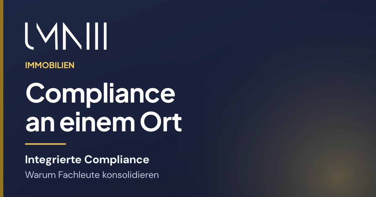 UMNIII-Markenkarte zum Artikel über den Umstieg von Immobilienprofis auf integrierte Compliance-Plattformen