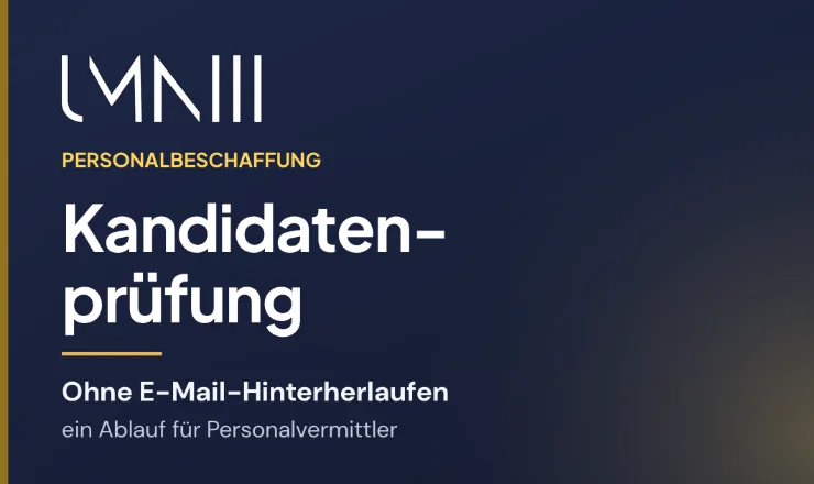UMNIII-Markenkarte für den Artikel über Abläufe der Kandidatenprüfung für Personalvermittlungen