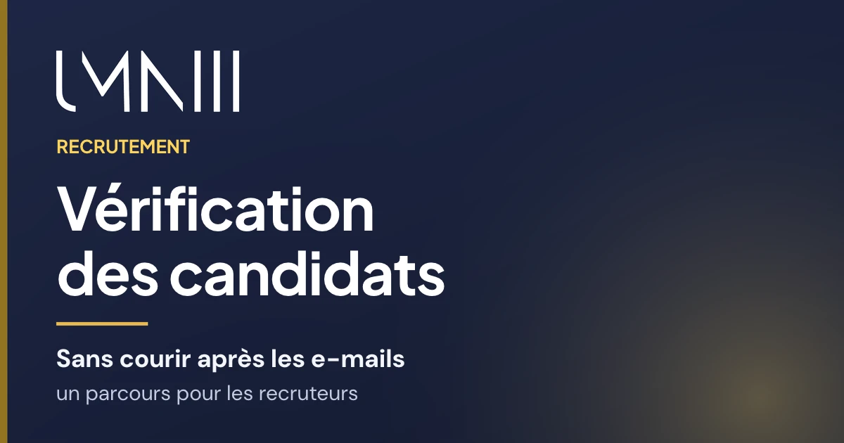 Carte à la marque UMNIII pour l’article sur les parcours de vérification des candidats pour les cabinets de recrutement