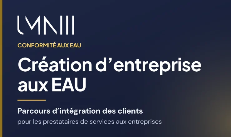 Carte à la marque UMNIII pour l’article sur les workflows d’intégration des clients pour les prestataires de création d’entreprise et de services aux entreprises aux EAU