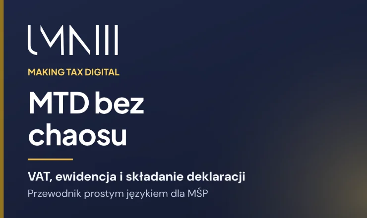 Karta z marką UMNIII do artykułu wyjaśniającego Making Tax Digital małym i średnim firmom