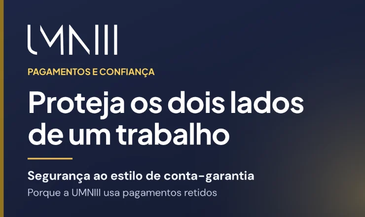 Cartão com a marca UMNIII para o artigo sobre pagamentos retidos e proteção do trabalho no mercado da UMNIII