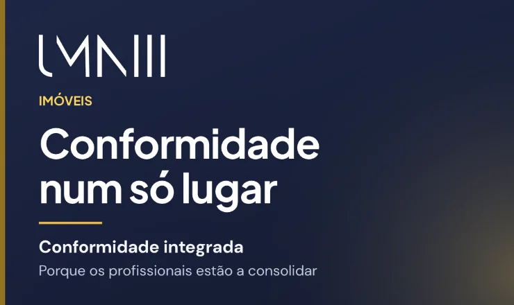 Cartão com a marca UMNIII para o artigo sobre a passagem dos profissionais do imobiliário para plataformas de conformidade integradas