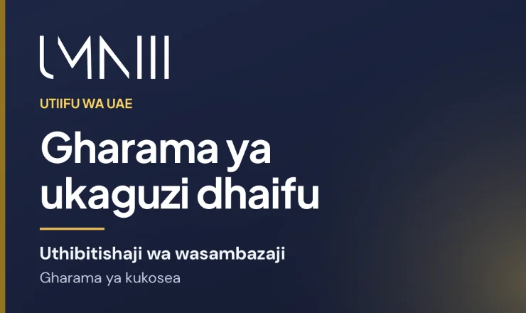 Kadi yenye chapa ya UMNIII ya makala kuhusu gharama ya uthibitishaji dhaifu wa wasambazaji kwa timu za fedha na utiifu UAE
