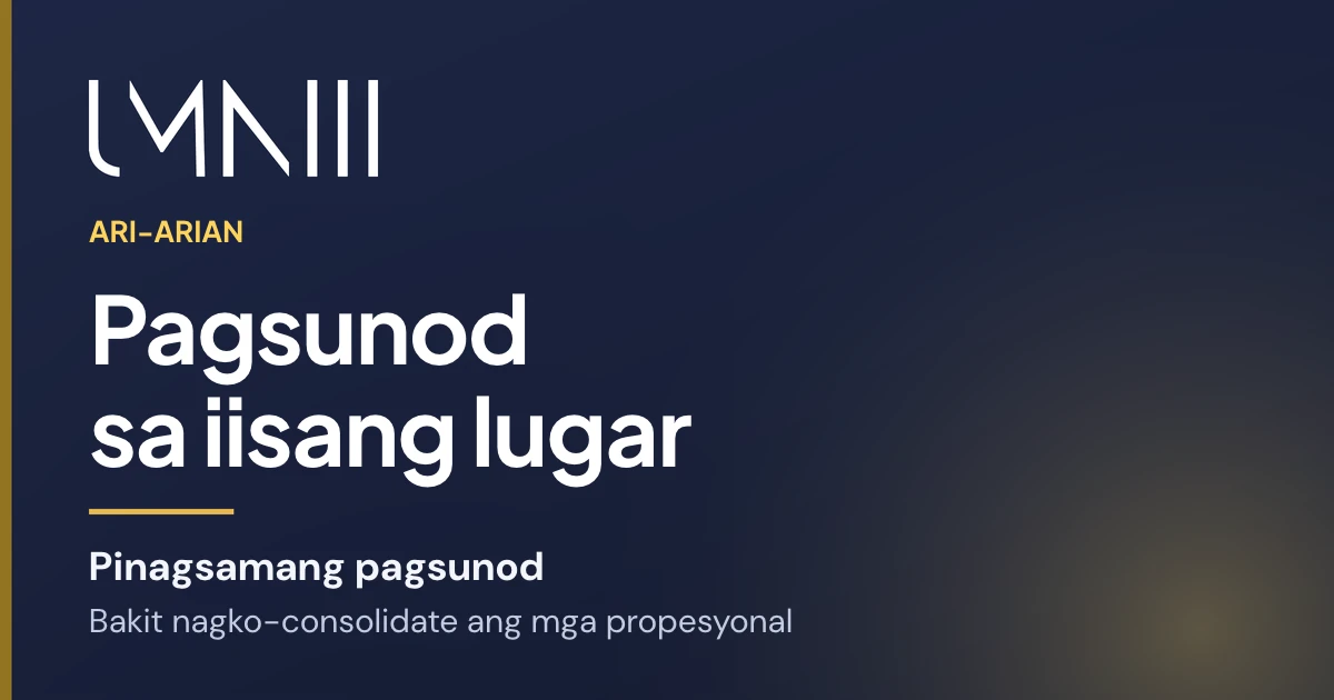 Card na may tatak ng UMNIII para sa artikulo tungkol sa paglipat ng mga propesyonal sa property sa pinagsamang compliance platform