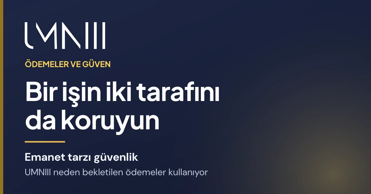 UMNIII pazaryerinde tutulan ödemeler ve iş koruması hakkındaki makale için UMNIII markalı kart