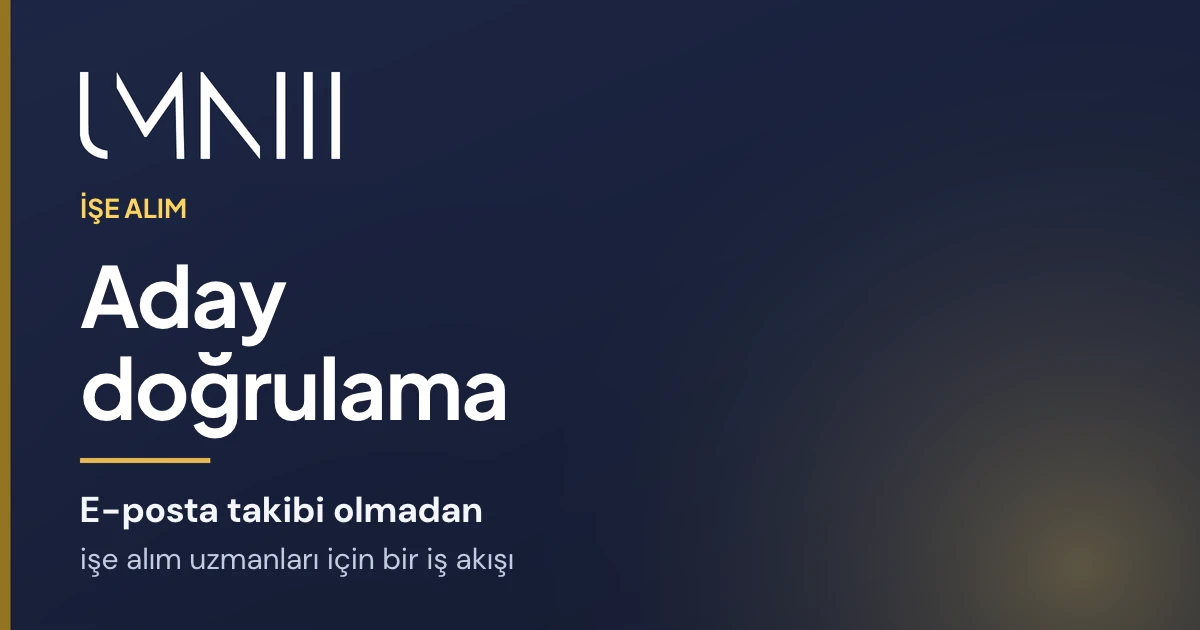 İşe alım ajansları için aday doğrulama iş akışları hakkındaki makale için UMNIII markalı kart